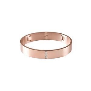 B.Tiff 4-Stone Matte Rose Gold Wide Bangle Bracelet